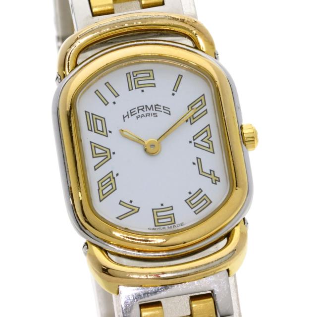 エルメス HERMES RA1.240 ラリー 腕時計 ステンレススチール SSxGP レディース 中古_4