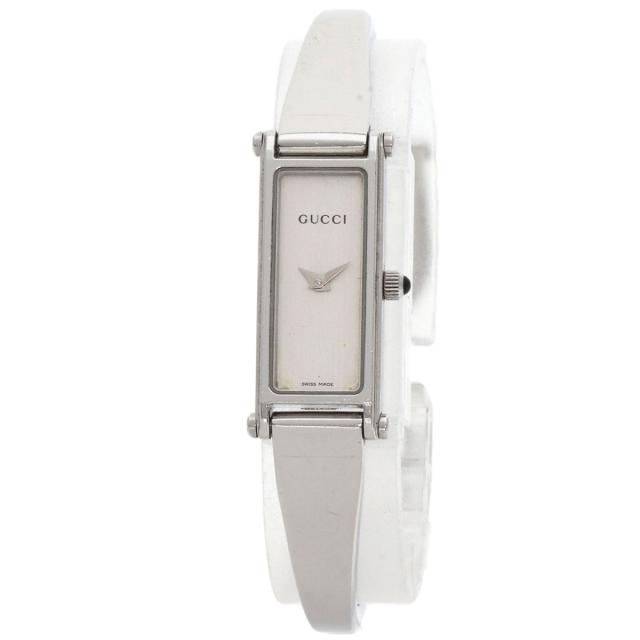 グッチ GUCCI 1500L スクエアフェイス バングル 腕時計 ステンレススチール SS レディース 中古_1