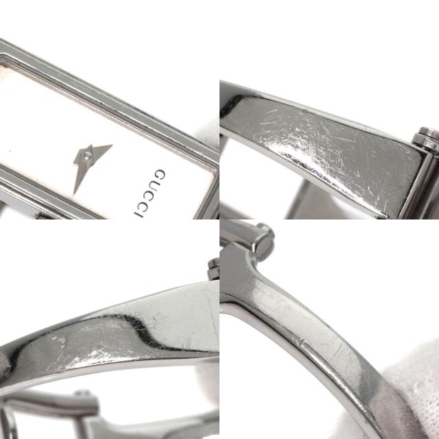 グッチ GUCCI 1500L スクエアフェイス バングル 腕時計 ステンレススチール SS レディース 中古_7