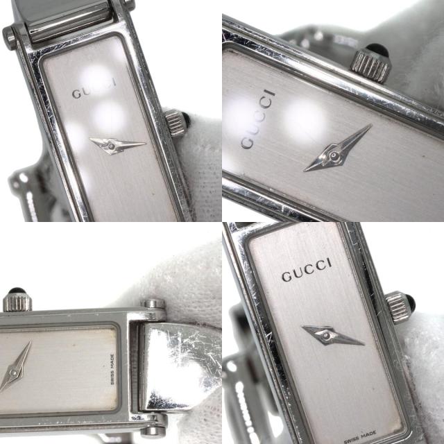 グッチ GUCCI 1500L スクエアフェイス バングル 腕時計 ステンレススチール SS レディース 中古_9