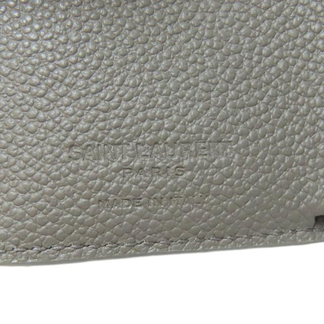 サンローラン SAINT LAURENT 三つ折り ロゴ 二つ折り財布（小銭入れあり） レザー 中古_7