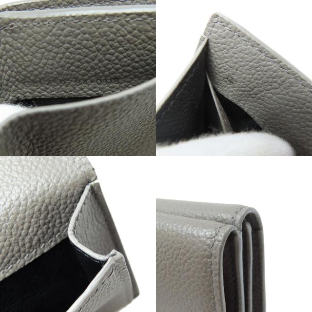 サンローラン SAINT LAURENT 三つ折り ロゴ 二つ折り財布（小銭入れあり） レザー 中古_8