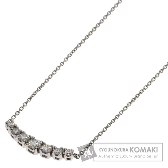 ティファニー TIFFANY&amp;Co.  イーストウエスト ダイヤモンド  ネックレス プラチナPT950 中古
