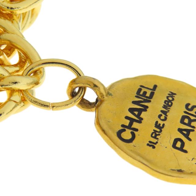 シャネル CHANEL ヴィンテージ ロゴプレート ブレスレット 金属製