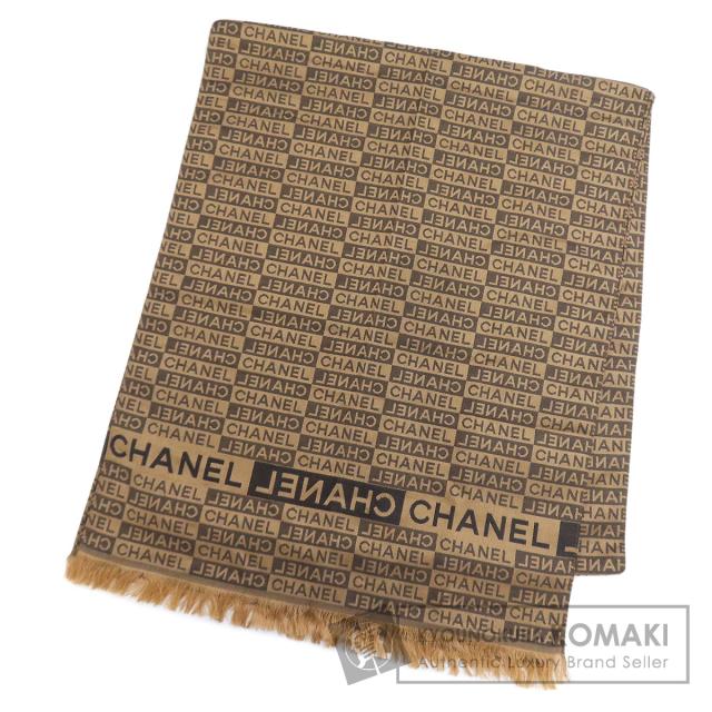 シャネル CHANEL  ロゴ総柄  マフラー シルク レディース  中古