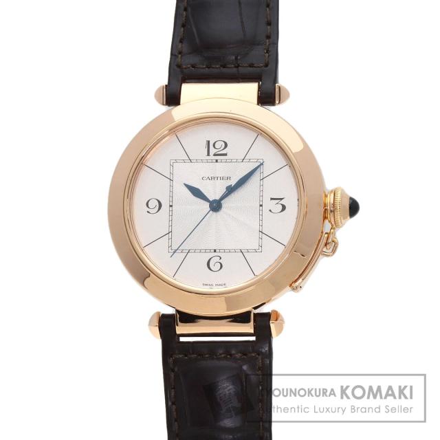 カルティエ CARTIER W3019351  パシャ 42mm  腕時計 K18ピンクゴールド アリゲーター   メンズ  中古