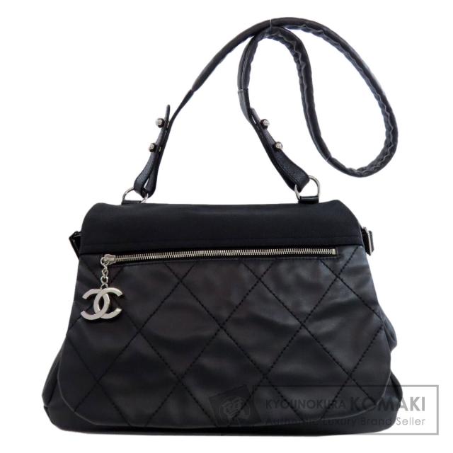 シャネル CHANEL  パリビアリッツショルダー  ショルダーバッグ コーティングキャンバス 中古
