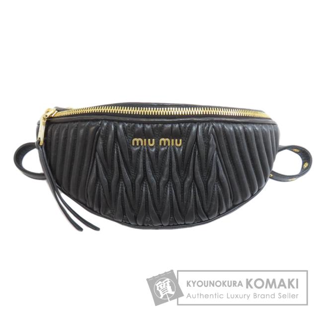 ミュウミュウ MIUMIU  マテラッセ  ヒップバッグ・ウエストバッグ カーフ レディース  中古