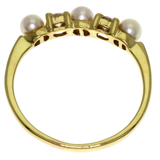 ティファニー TIFFANY&amp;Co.  金剛石 パール 真珠  輪っか・指環 K18黄色ゴールド 中古
