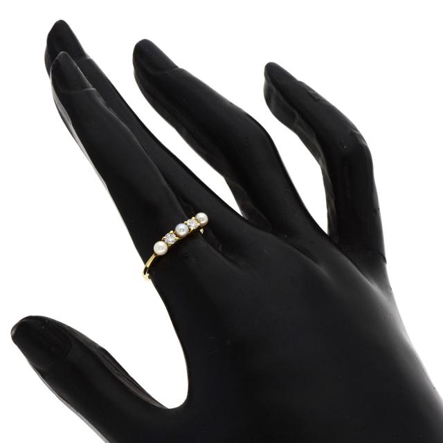 ティファニー TIFFANY&amp;Co.  金剛石 パール 真珠  輪っか・指環 K18黄色ゴールド 中古
