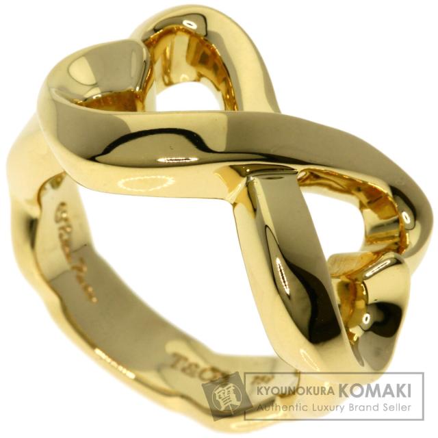 ティファニー TIFFANY&amp;Co.  ダブル ラビングハート  リング・指輪 K18イエローゴールド 中古