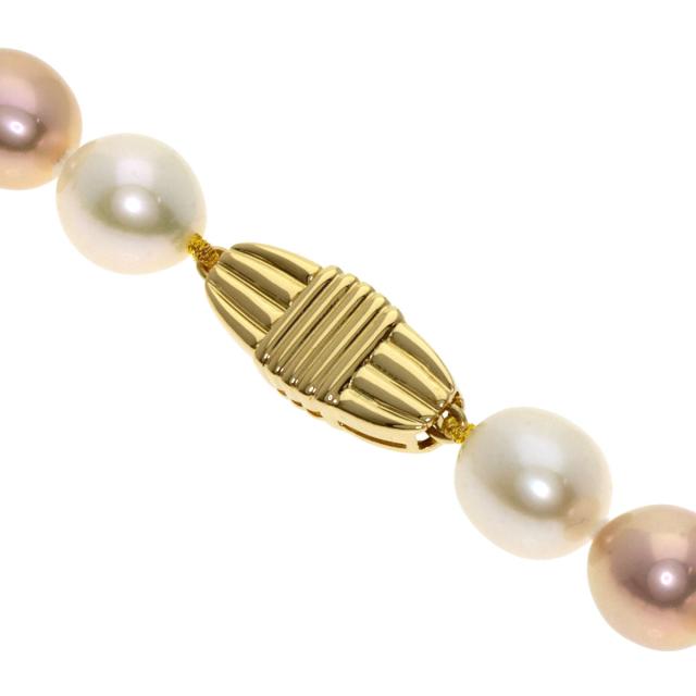 ミキモト MIKIMOTO マルチカラー 淡水パール 真珠 ネックレス K18 