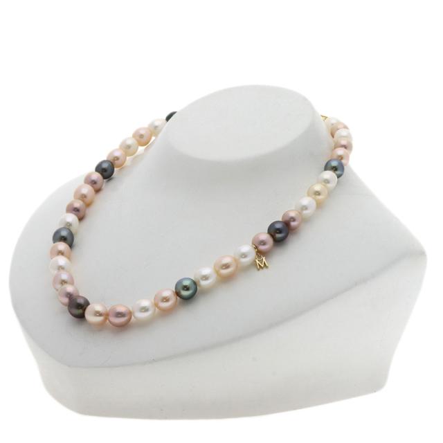 定番，正規品 【J866】MIKIMOTO ミキモト パールネックレス K18 アコヤ