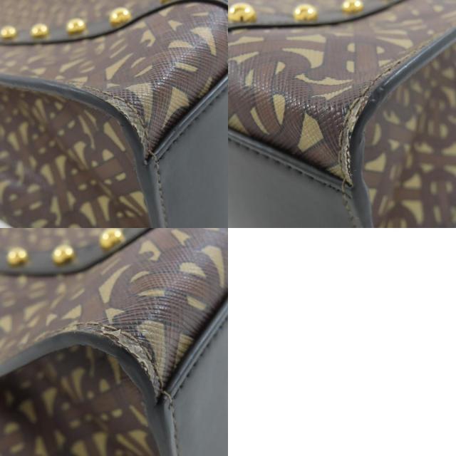 バーバリー BURBERRY TBロゴ 2WAY トートバッグ PVC レディース 中古