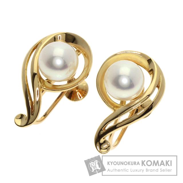 ミキモト MIKIMOTO パール 真珠 イヤリング K18イエローゴールド レディース 中古