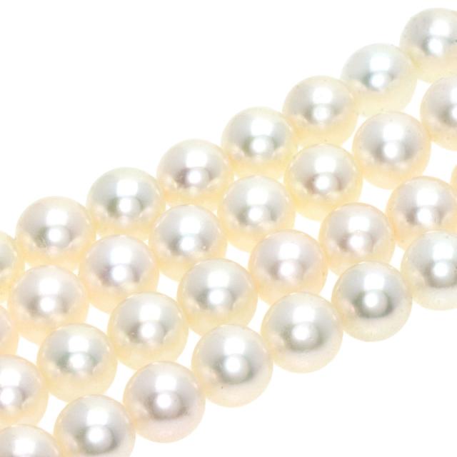 ミキモト MIKIMOTO  パール 真珠 2連  ネックレス K14ホワイトゴールド レディース  中古_2