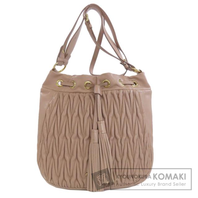 ミュウミュウ MIUMIU  ワンショルダー マテラッセ 2WAY  ショルダーバッグ レザー レディース 中古