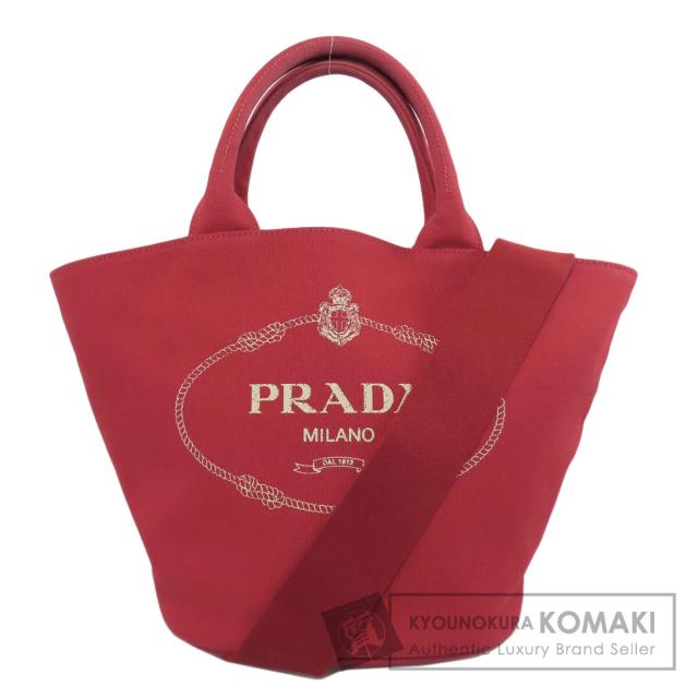 プラダ PRADA  カナパ バケツ 2WAY  トートバッグ キャンバス レディース  中古