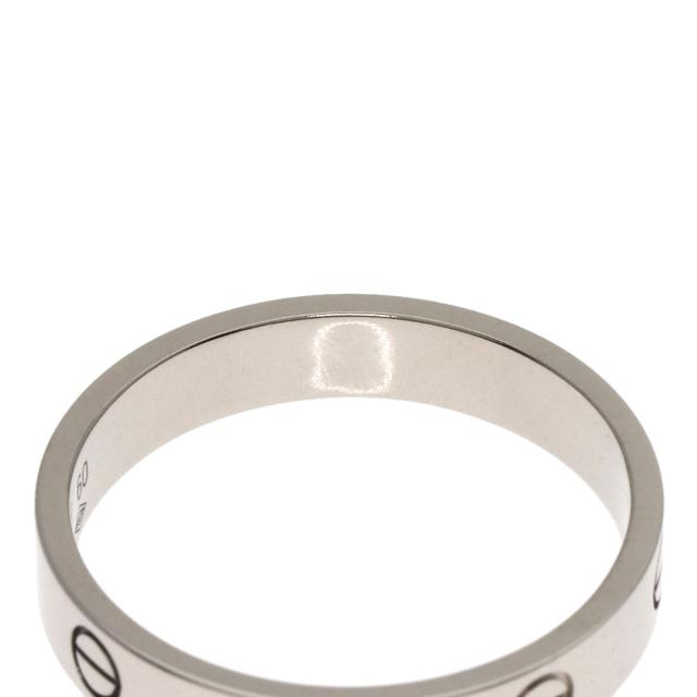 【磨き済み】 カルティエ ミニラブダイヤリング　K18　ホワイトゴールド　10号 新品)CARTIER カルティエ ラブ リング スモールモデル ホワイト