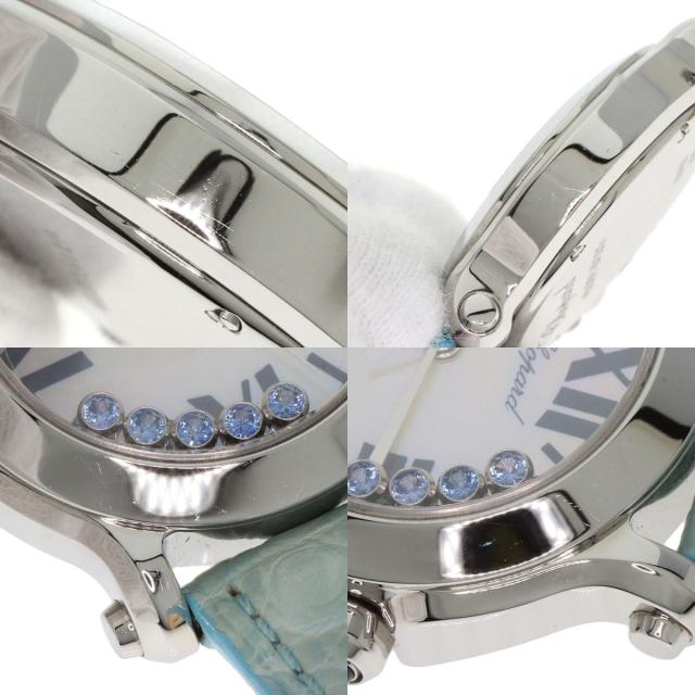 ショパール Chopard 8509  ハッピースポーツ  腕時計 ステンレススチール 革   レディース  中古