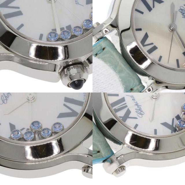 ショパール Chopard 8509  ハッピースポーツ  腕時計 ステンレススチール 革   レディース  中古