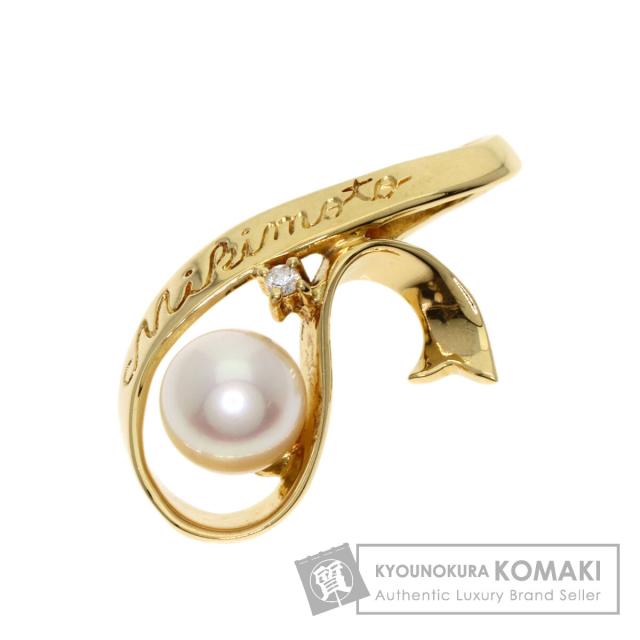 極美品 MIKIMOTO ミキモト ペントップ チャーム K14 パール×3