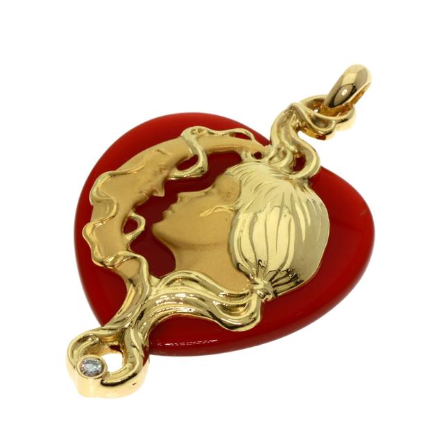 中古/ Carrera y Carrera カレライカレラ K18YG ネックレス 希少ハンドモチーフ 1Pダイヤ レディース ゴールド 20503371 カレライカレラ Carrera y Carrera リング 天使 女性