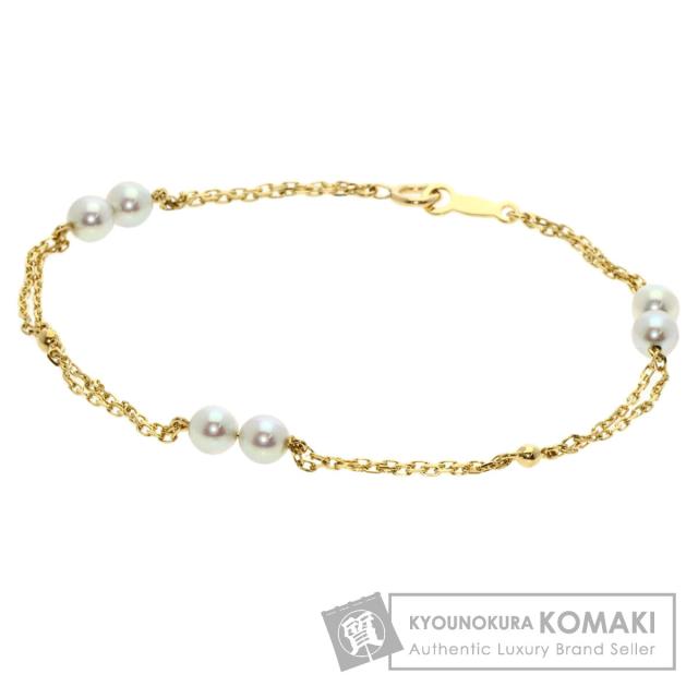 ミキモト MIKIMOTO パール 真珠 ブレスレット K18イエローゴールド 