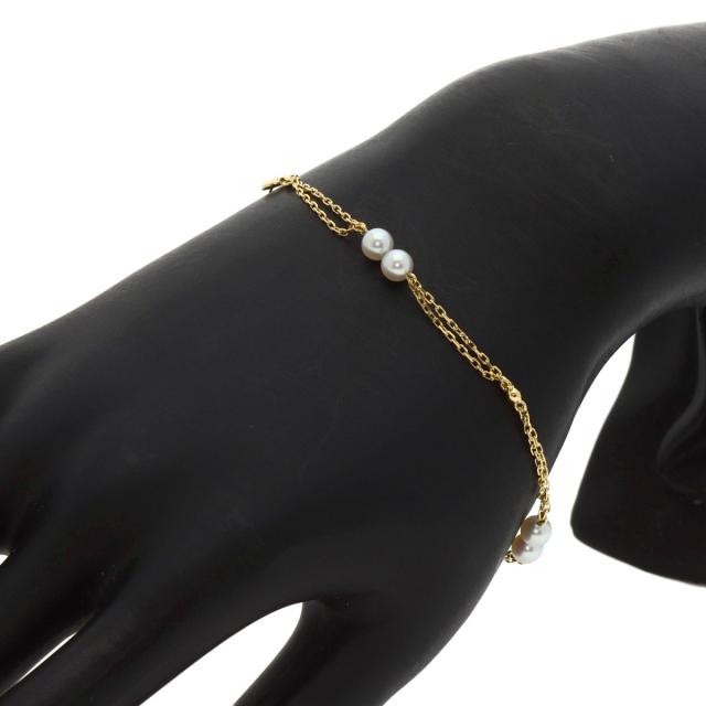 ミキモト MIKIMOTO パール 真珠 ブレスレット K18イエローゴールド 