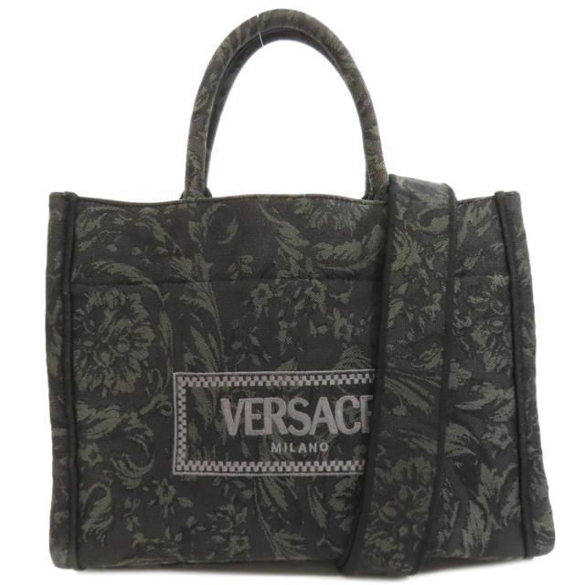 ヴェルサーチ VERSACE 2WAY ハンドバッグ キャンバス レディース 中古