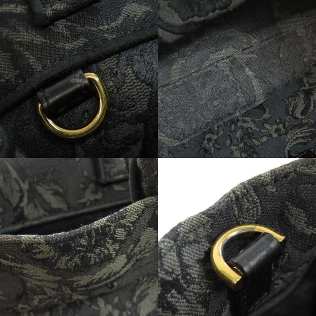 ヴェルサーチ VERSACE 2WAY ハンドバッグ キャンバス レディース 中古