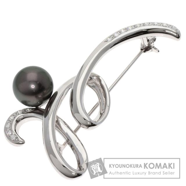 タサキ TASAKI パール 真珠 ブローチ プラチナPT900 レディース 中古