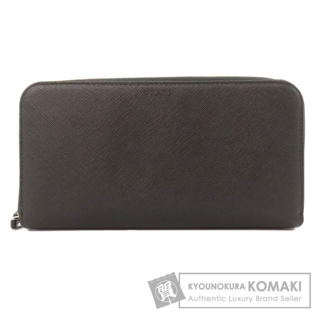 プラダ PRADA  ラウンドファスナー  長財布（小銭入れあり） サフィアーノ レディース  中古