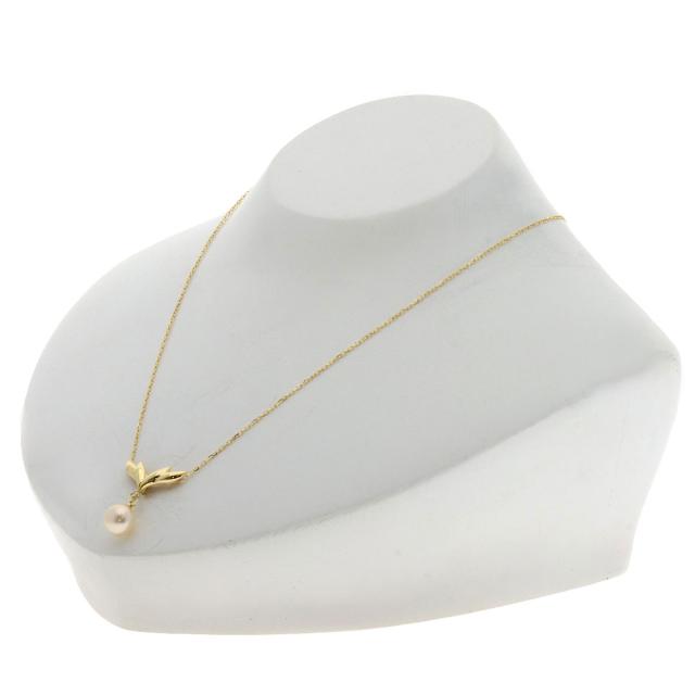 ミキモト MIKIMOTO ネックレス レディース ブランド K18WG パール 真珠 1粒 7.0ｍｍ ホワイトゴールド ジュエリー シンプル ミキモト MIKIMOTOネックレス パール シルバー イニシャルA □新品□未