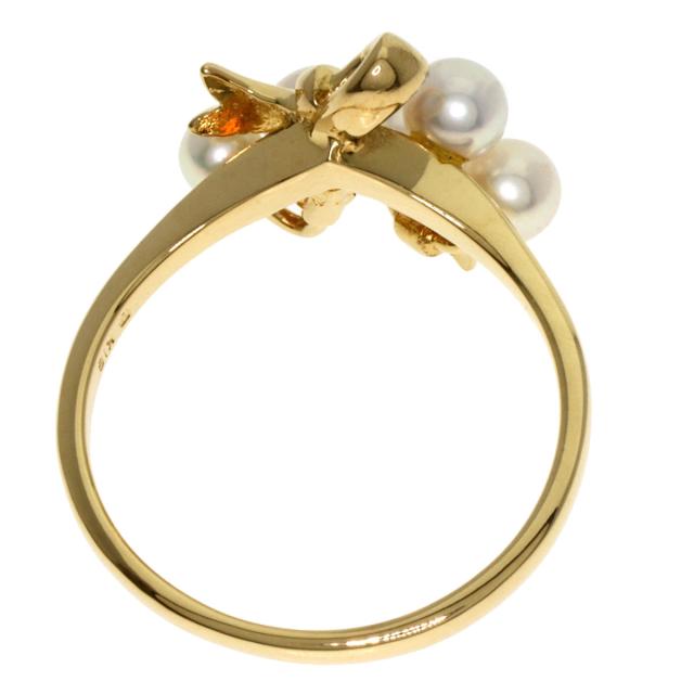 ミキモト MIKIMOTO パール 真珠 リング・指輪 K18イエローゴールド レディース 中古_4