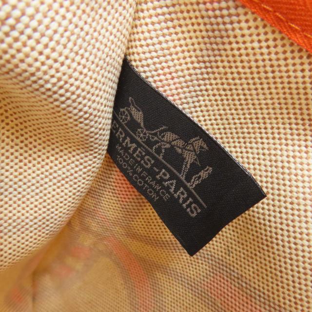 エルメス HERMES  ロゴ  アクセサリーポーチ キャンバス レディース  中古 エルメス HERMES ロゴ アクセサリーポーチ キャンバス レディース 中古