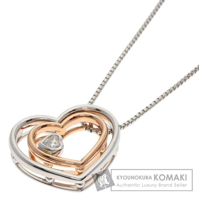 タサキ TASAKI ハート シェイプ ダイヤモンド ネックレス K18ホワイトゴールド レディース 中古