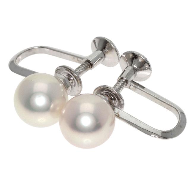 ミキモト MIKIMOTO パール 真珠 イヤリング K14ホワイトゴールド 