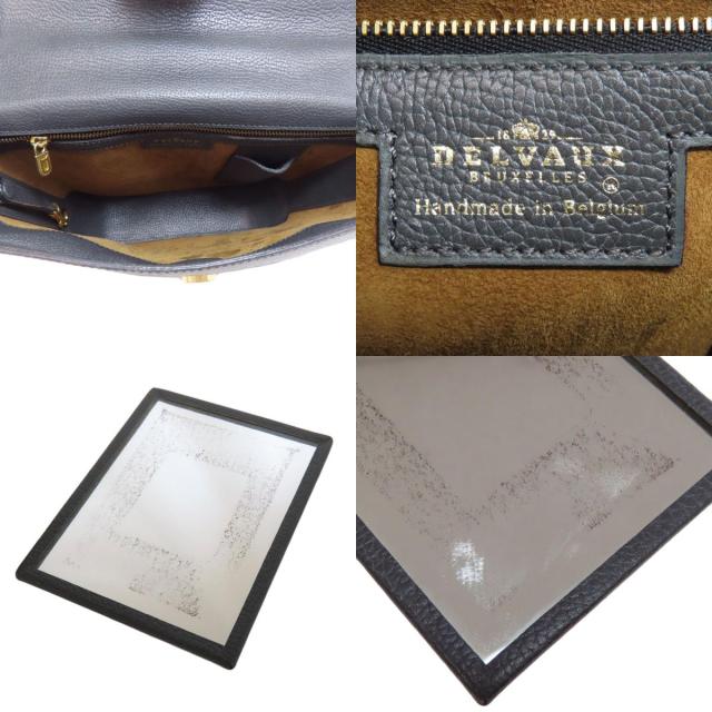 デルヴォー DELVAUX シンプルデザイン ハンドバッグ カーフ レディース 中古_5