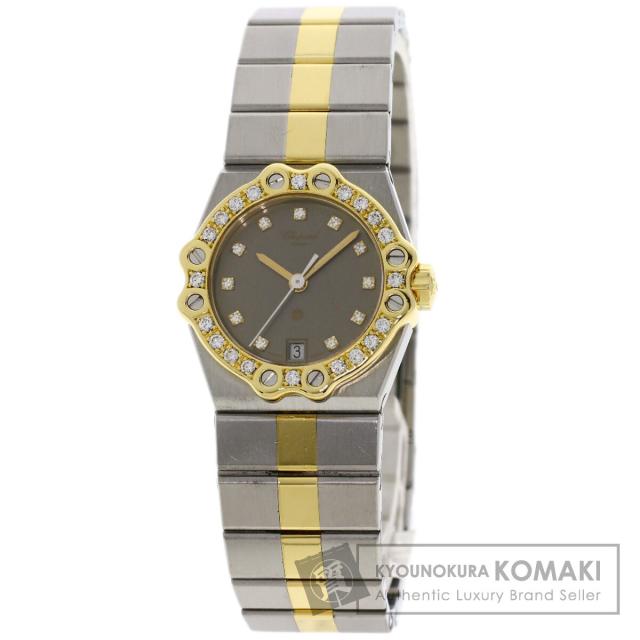 ショパール Chopard 25/8024-11 サモリッツ 11P ダイヤモンド 腕時計 ステンレススチール 中古