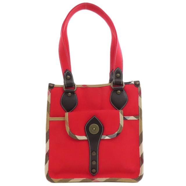 バーバリー BURBERRY ノバチェック ハンドバッグ キャンバス レディース 中古_1