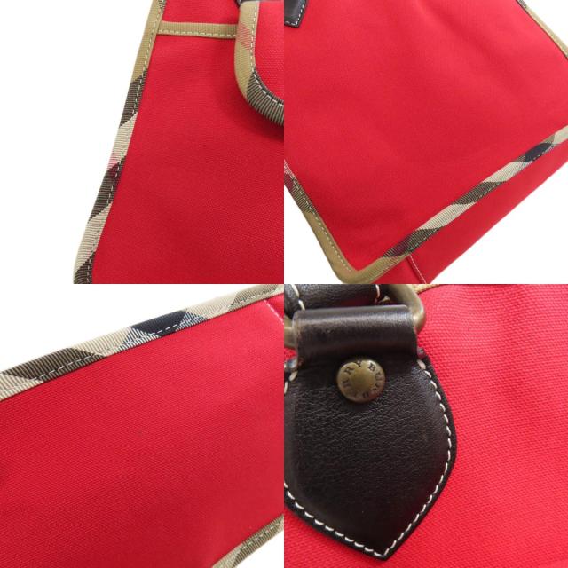 バーバリー BURBERRY ノバチェック ハンドバッグ キャンバス レディース 中古_7