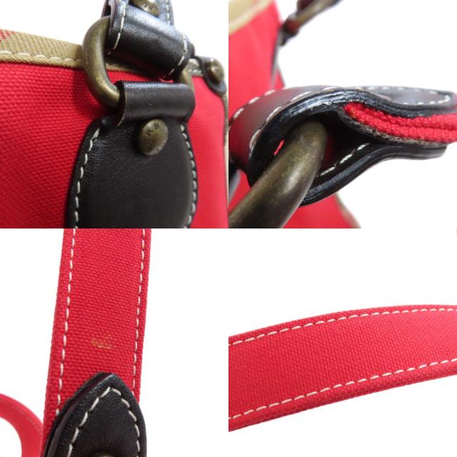 バーバリー BURBERRY ノバチェック ハンドバッグ キャンバス レディース 中古_8