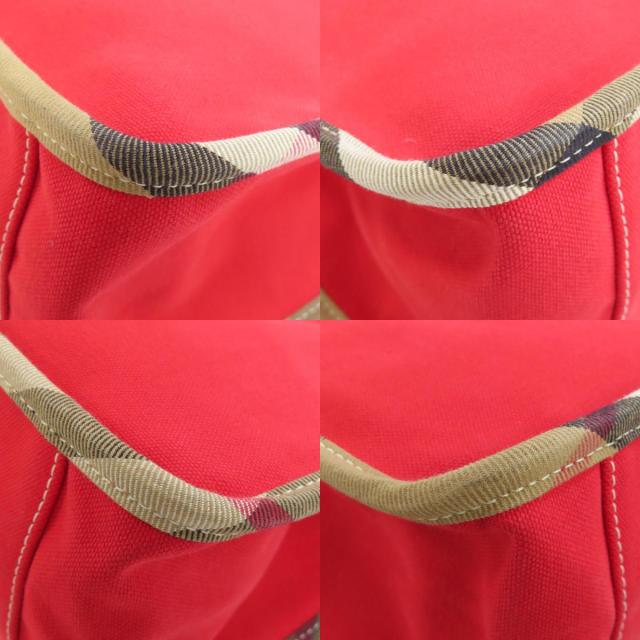 バーバリー BURBERRY ノバチェック ハンドバッグ キャンバス レディース 中古_9