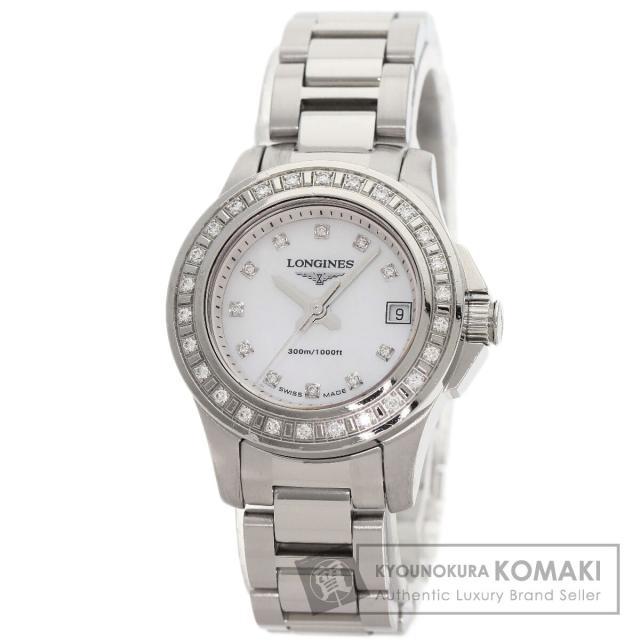 ロンジン LONGINES L3.158.0  ハイドロコンクエスト 11P ベゼル ダイヤモンド  腕時計 中古