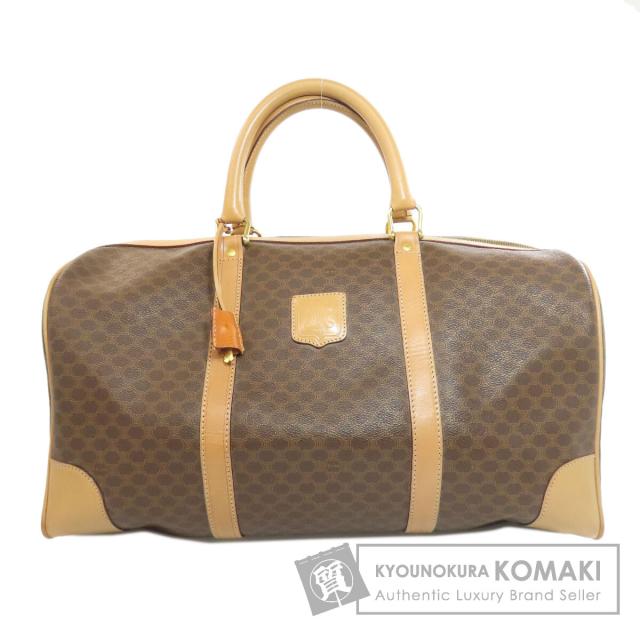 セリーヌ CELINE  マカダム柄  ボストンバッグ PVC レディース  中古