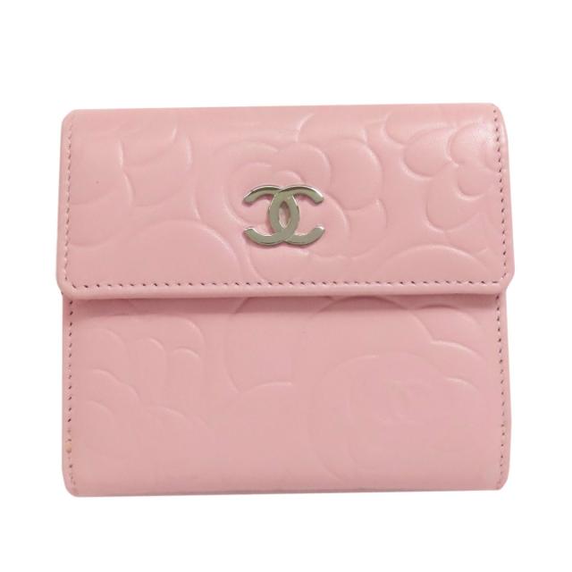 CHANEL(シャネル) ココマーク 二つ折り財布 ブラック キャビアスキン