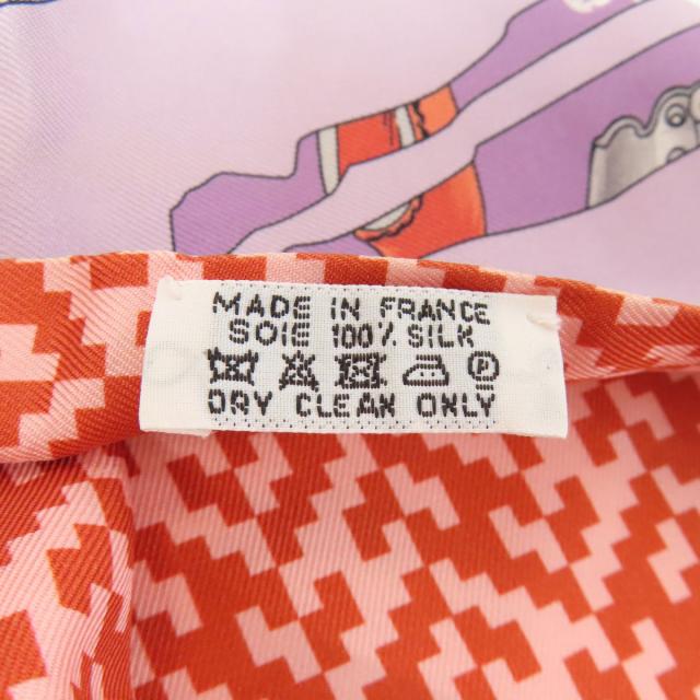 エルメス HERMES ツイリースカーフ シルク100％ オレンジ系 中古 エルメス HERMES マキシ ツイリー カット スカーフ シルク レディース
