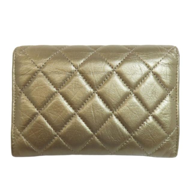 シャネル CHANEL カンボンライン シルバー金具 二つ折り財布（小銭入れ