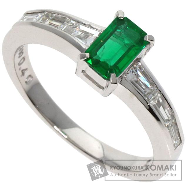 タサキ TASAKI  エメラルド ダイヤモンド  リング・指輪 プラチナPT900 レディース  中古